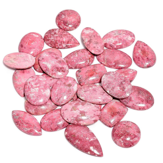 pink thulite cabochon stones for jewelry making
