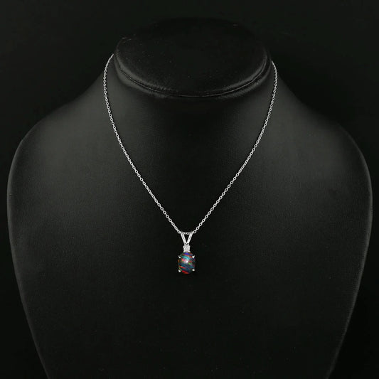 Elevating Beauty with 1.3 Ct Black Line Ethiopian Opal Pendant