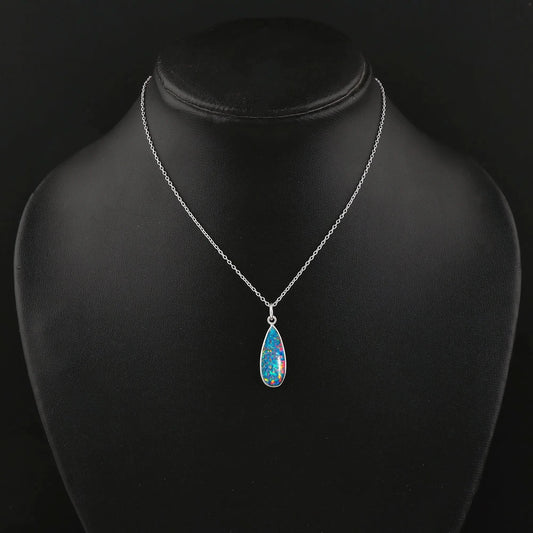 Naturally sourced Ethiopian Stone in 2.5 Ct Pendant - Pear shape