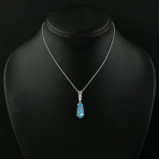 Featuring 20x8 Stone size 2.5 Ct Blue Dot Ethiopian Opal