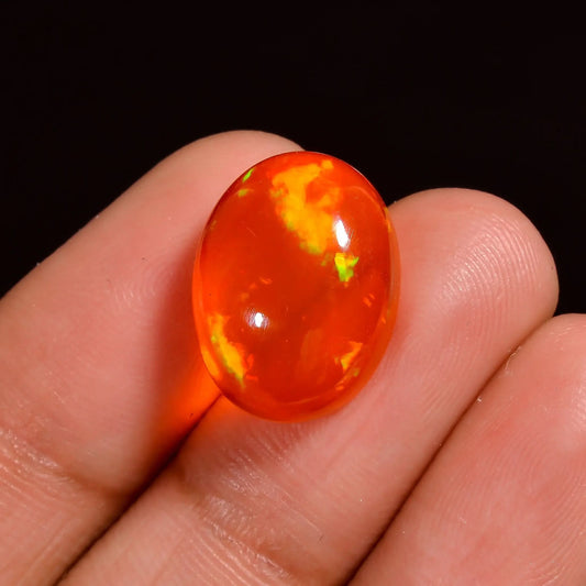 Vibrant AA+ Ethiopian Fire Opal Oval Cut Loose stone 6.50 Cts
