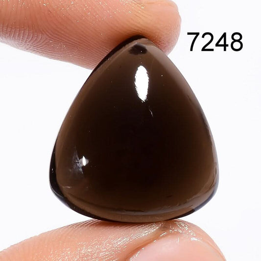 natural smoky quartz pendant stone cabochon