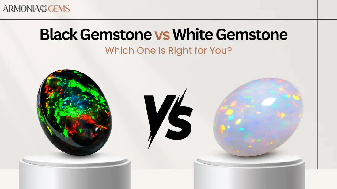 Difference between Black Gemstone and White Gemstone