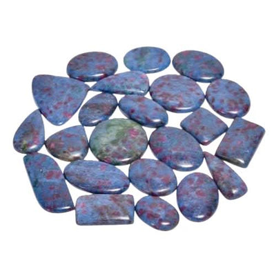 100 Carats Natural Ruby Kyanite Gemstones Lot - Wholesale Polished Cabochons for Jewelry Making
