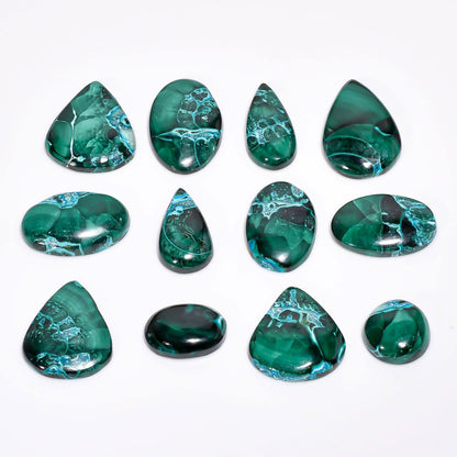100 Ct Malachite Chrysocolla for sale polished cabochons