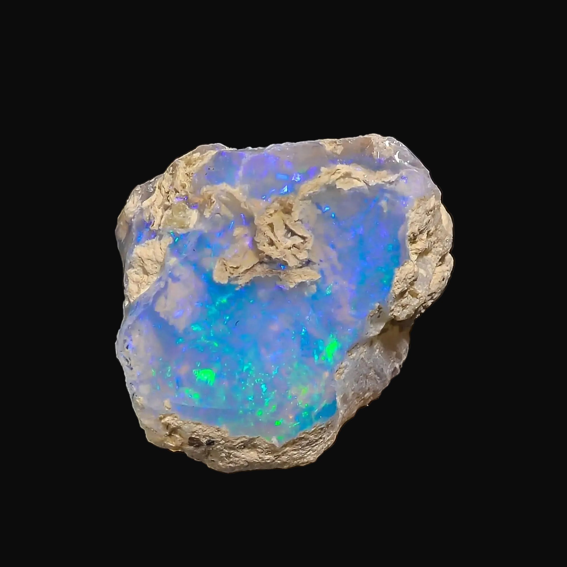 Hand-Selected White Ethiopian Opal with Rare Fire Play