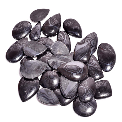 2–3 Pcs Natural Psilomelane Cabochons (50 Cts)