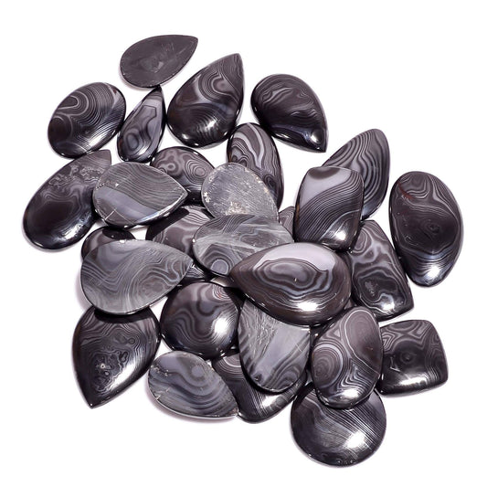 2–3 Pcs Natural Psilomelane Cabochons (50 Cts)