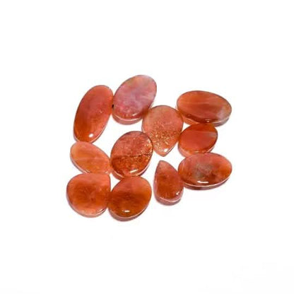50 carats Sunstone Polished Gemstone, Natural Crystals, Healing Stones, Wholesale Cabochon Lot, Jewelry Making Supply, Gift Stone, Strength Stone, 14 to 18mm [3 to 4 pcs]