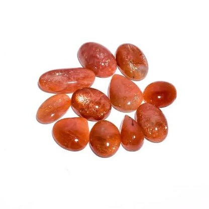 50 carats Sunstone Polished Gemstone, Natural Crystals, Healing Stones, Wholesale Cabochon Lot, Jewelry Making Supply, Gift Stone, Strength Stone, 14 to 18mm [3 to 4 pcs]