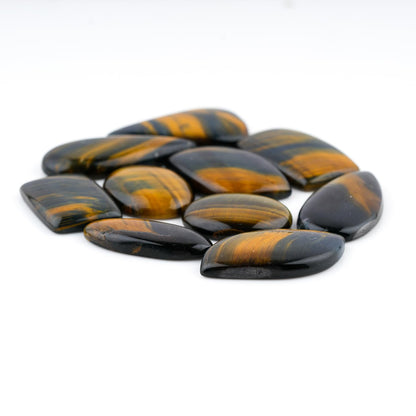 [20-30mm] (3-4 pcs.) Black Tiger Eye, Mix Shape Gemstones Cabochons, Jewelry Making Loose Gemstone, Polished Gems, DIY, Wire Wrapping, Reiki, Wikka, Healing Crystals, Bulk Gemstone Deal