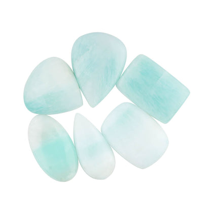 Natural blue aragonite crystal cabochon 3 pcs mix shape 25–35mm wholesale lot