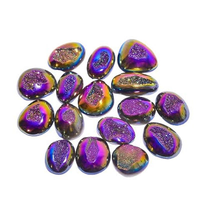Deep purple titanium druzy gemstone for sparkling jewelry designs