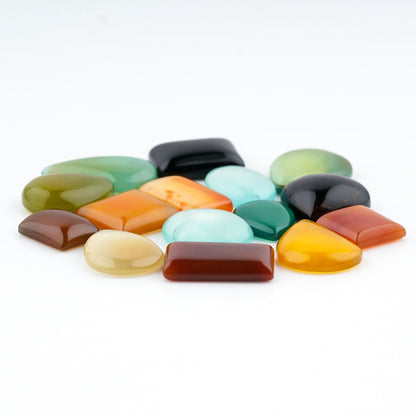 Multi Candy Onyx Mix Shape Gemstones Cabochons(15 pcs.) [15-25mm]