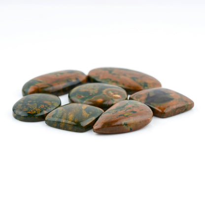 [25-35mm] (3-4 pcs.) Rhyolite Jasper Mix Shape Gemstones Cabochons, Jewelry Making Loose Gemstone, Polished Gems, DIY, Wire Wrapping, Reiki, Wikka, Healing Crystals, Bulk Gemstone Deal