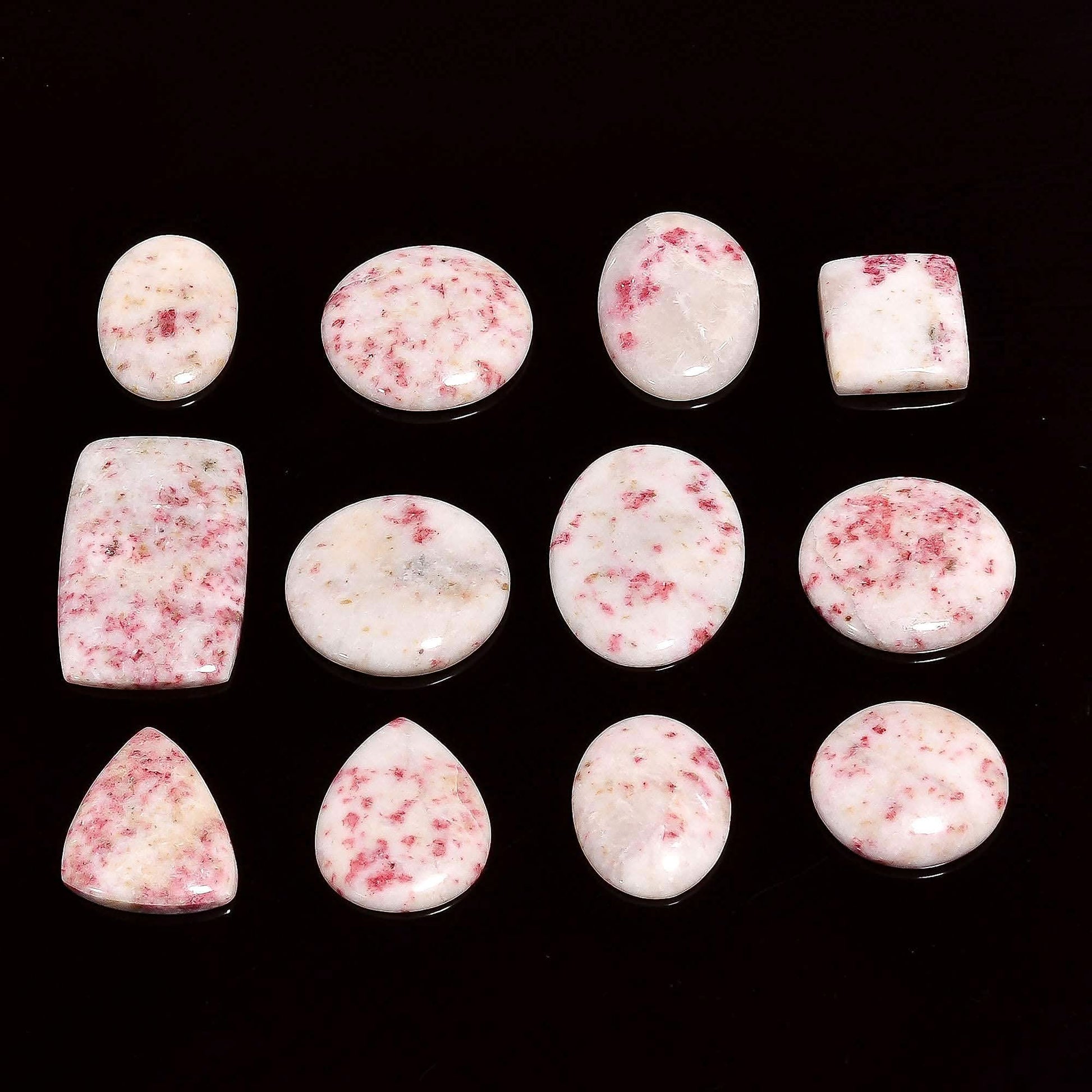 5pcs Natural Cinnabar Gemstone Wholesale Cabochons Lot