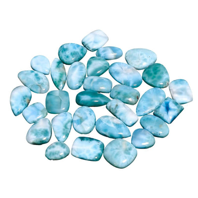 100 carats Natural Larimar Gemstones Wholesale Cabochons Lot, Jewelry Making Loose Gemstone, Polished Gems, DIY, Wire Wrapping, Reiki, Wikka, Healing Crystals, Bulk Gemstone Deal 6 to 8pcs