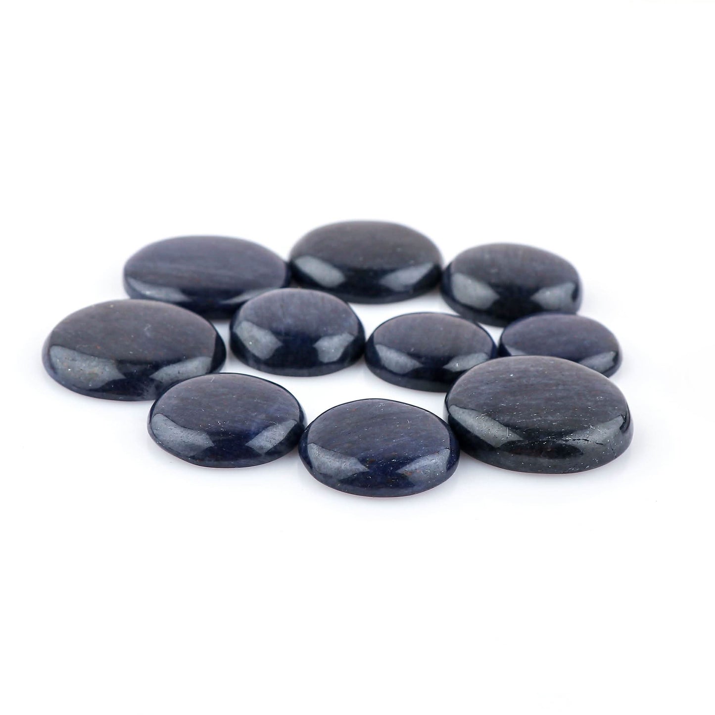 natural blue quartz cabochon lot