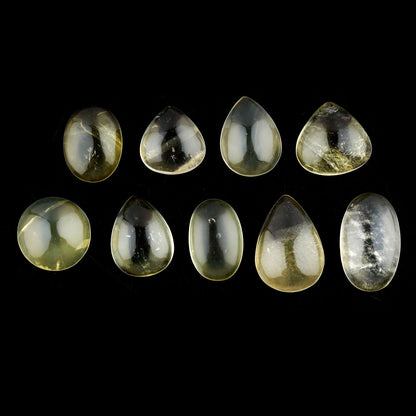 Lemon Quartz Agate Mix Shape Gemstones Cabochons [20-30mm] (4-5pcs), Jewelry Making Loose Gemstone, Polished Gems, DIY, Wire Wrapping, Reiki, Wikka, Healing Crystals, Bulk Gemstone Deal
