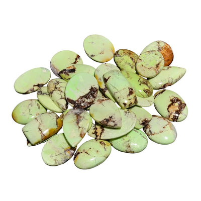 3 to 4pcs Natural Lemon Chrysoprase Gemstone Wholesale Cabochons Lot, Jewelry Making Loose Gemstone, Polished Home Decor Specimen, DIY, Wire Wrapping, Healing Crystals, Bulk Gemstone Deal