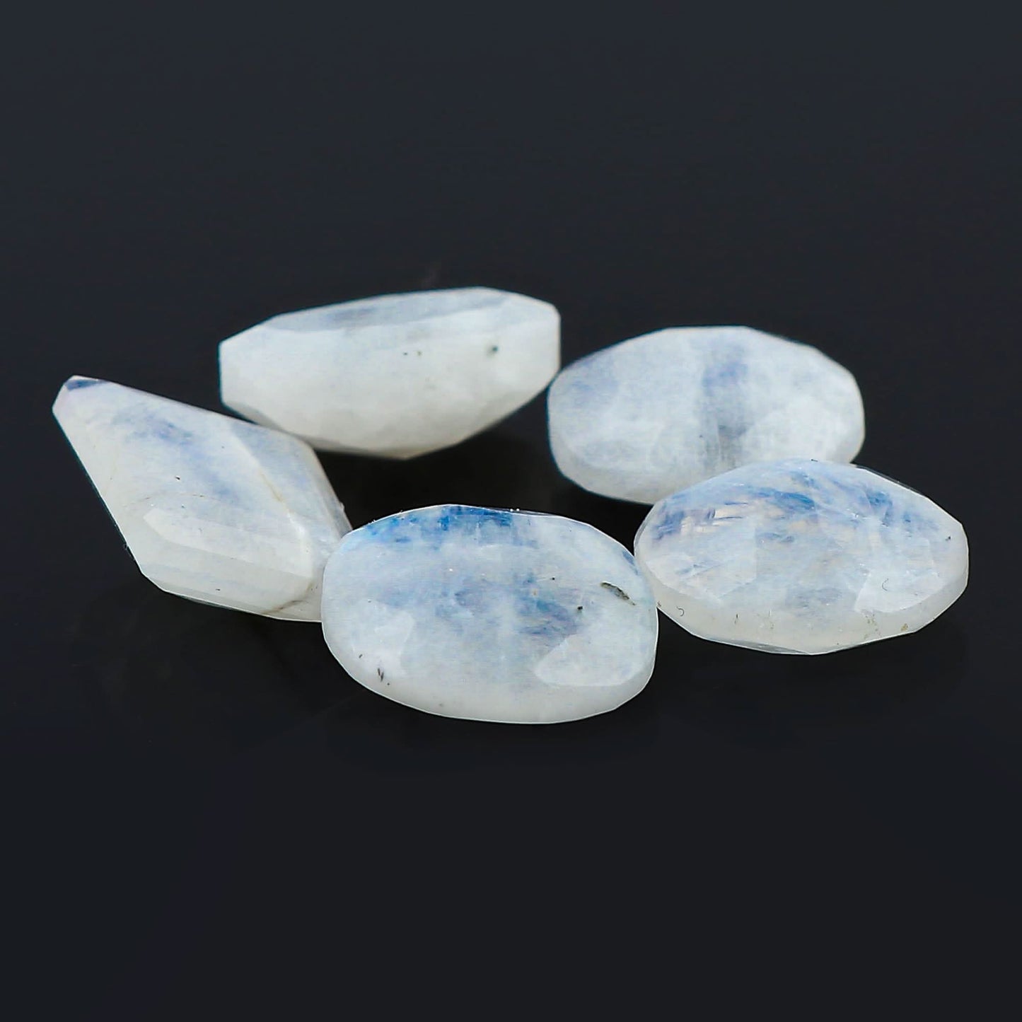 Electric Blue Rainbow Moonstone Loose Gemstone