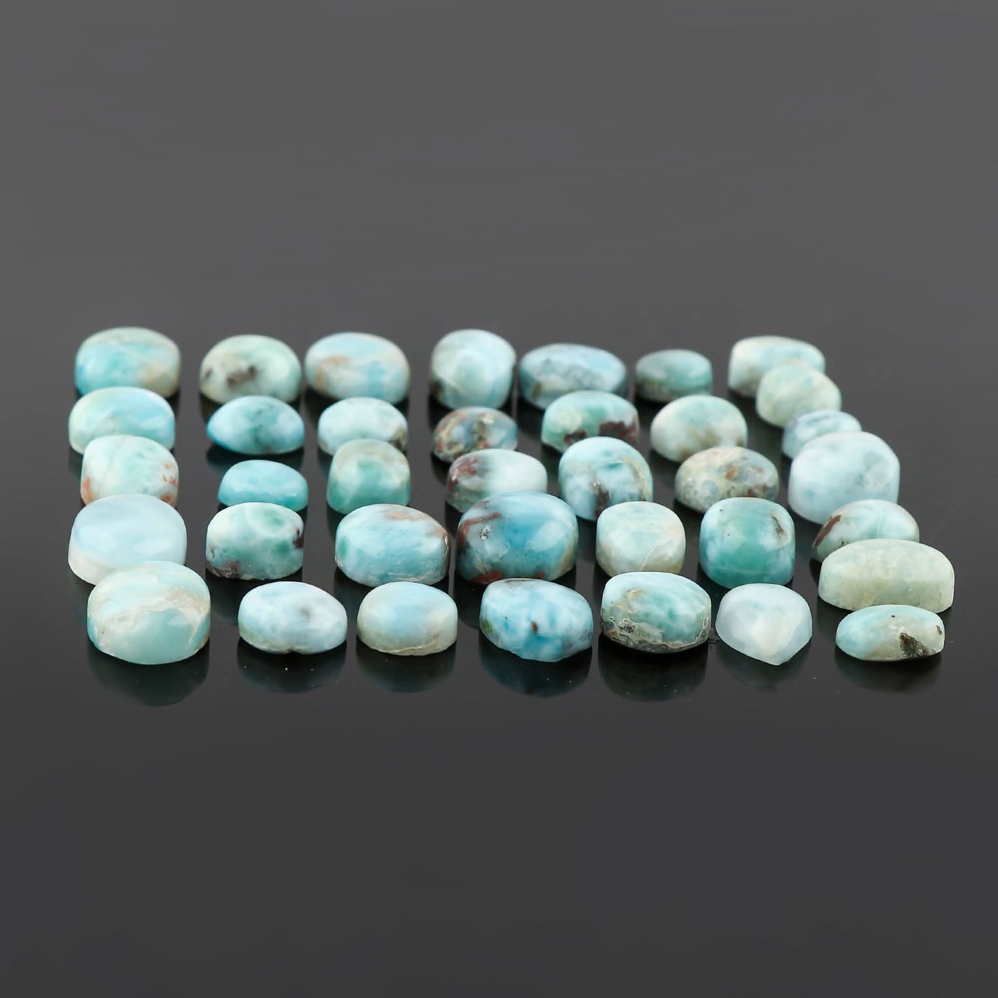 natural larimar stone mix shape