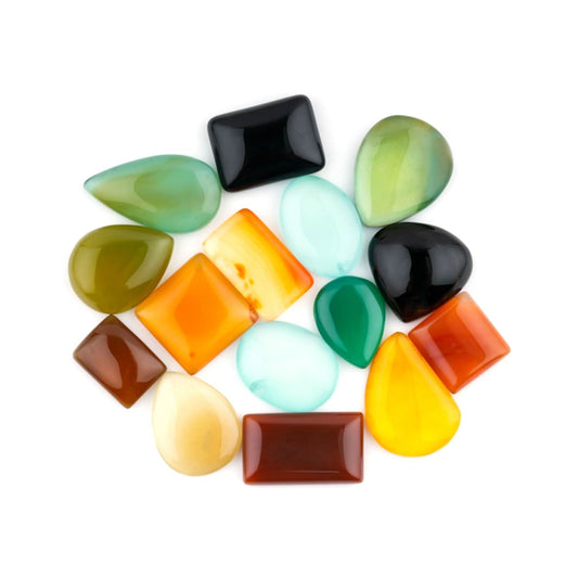 Multi Candy Onyx Mix Shape Gemstones Cabochons(15 pcs.) [15-25mm]