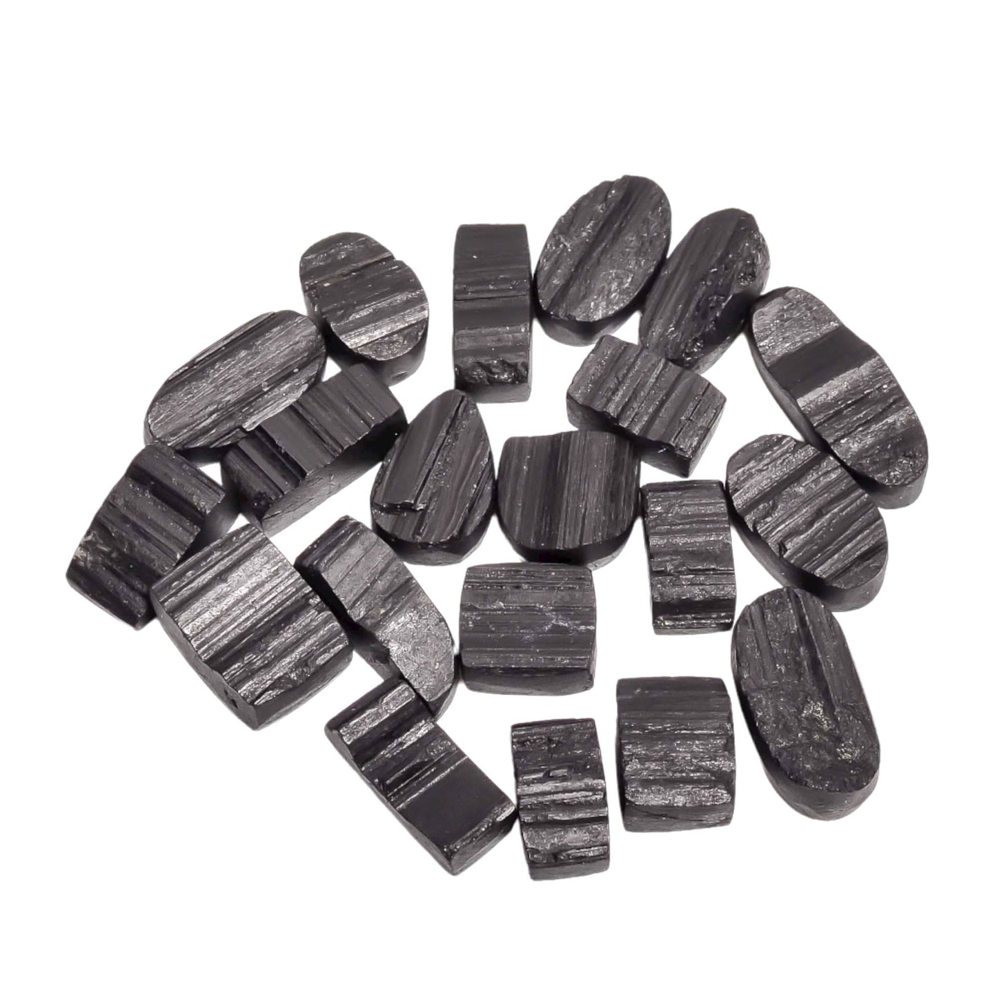 Natural Black Tourmaline Druzy Cabochons for Jewelry Making