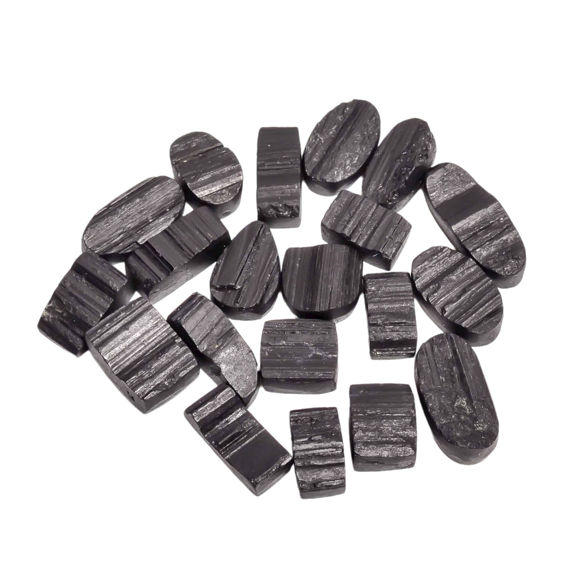 Natural Black Tourmaline Druzy Cabochons for Jewelry Making