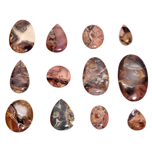 [20-30mm] (5pcs) Butterfly Jasper Mix Shape Gemstones Cabochons, Jewelry Making Loose Gemstone, Polished Gems, DIY, Wire Wrapping, Reiki, Wikka, Healing Crystals, Bulk Gemstone Deal