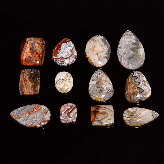 90-100 carats Natural Crazy Lace Agate Gemstones Wholesale Cabochons Lot, Jewelry Making Loose Gemstone, Polished Gems, DIY, Wire Wrapping, Reiki, Healing Crystals, Bulk Gemstone