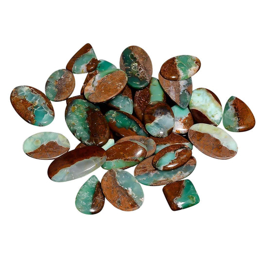 3pcs Natural Bi-Chrysoprase Gemstone Wholesale Cabochons Lot, Jewelry Making Loose Gemstone, Polished Home Decor Specimen, DIY, Wire Wrapping, Reiki, Healing Crystals, Bulk Gemstone Deal