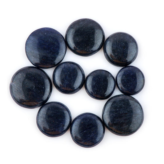 Blue Quartz Cabochon Lot (100 Cts) – Natural Mix Shape Blue Gemstones for Jewelry Making