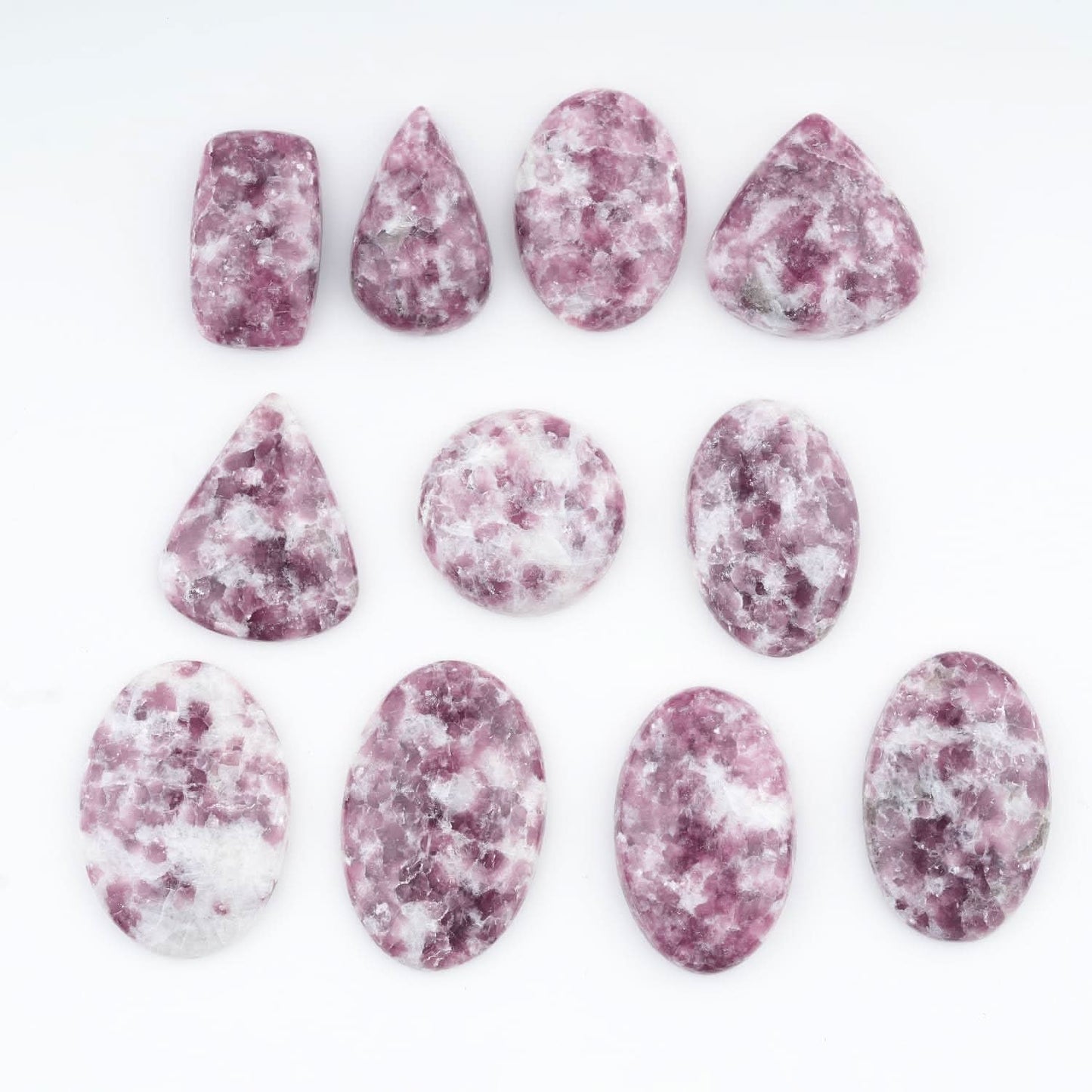 Pink Lepidolite Mix Shape Gemstones Cabochons [20-30mm] (4-5pcs), Jewelry Making Loose Gemstone, Polished Gems, DIY, Wire Wrapping, Reiki, Wikka, Healing Crystals, Bulk Gemstone Deal