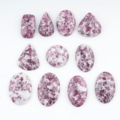 Pink Lepidolite Mix Shape Gemstones Cabochons [20-30mm] (4-5pcs), Jewelry Making Loose Gemstone, Polished Gems, DIY, Wire Wrapping, Reiki, Wikka, Healing Crystals, Bulk Gemstone Deal