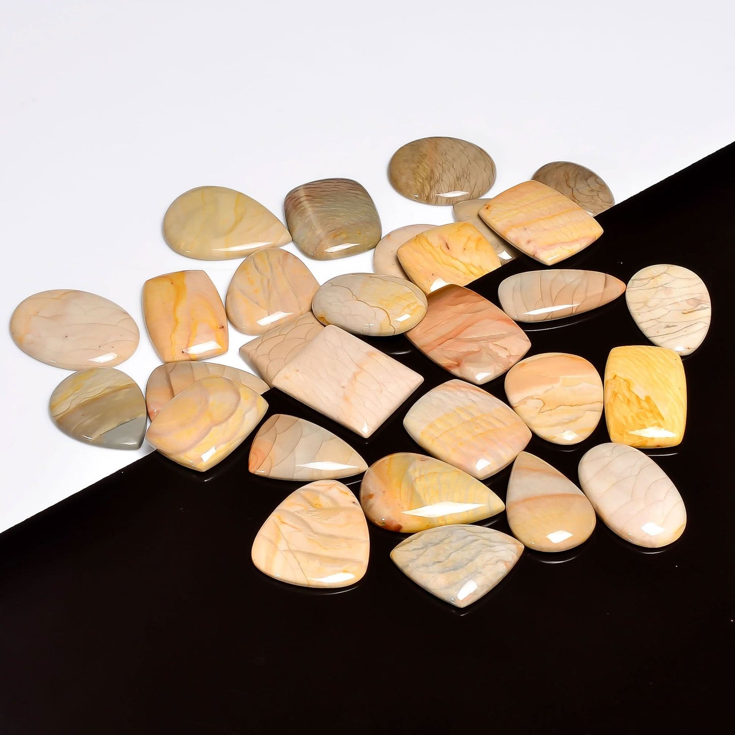2-3pcs, Willow Creek Jasper Mix Shape Gemstones Cabochons, Jewelry Making Loose Gemstone, Polished Gems, DIY, Wire Wrapping, Healing Crystals, Bulk Gemstone Deal, 30-40mm