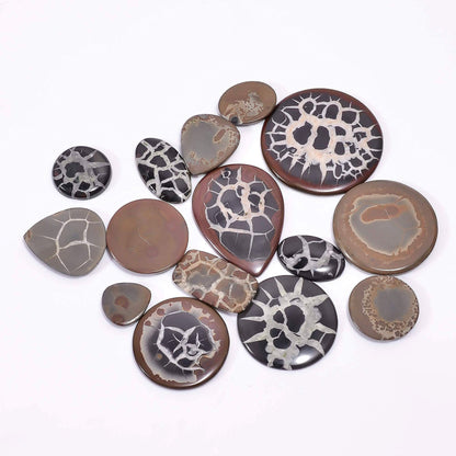 ™ 100 carats Natural Mud Fossil Septarian Gemstone Cabochons Wholesale Lot, Jewelry Making Loose Gemstones Supply, Minreal, DIY, Wire Wrapping, Healing Crystals, Bulk Gemstone Deal 3 to 4pcs
