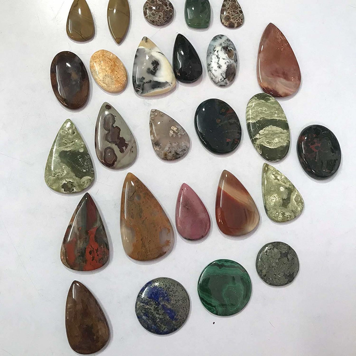 (2 to 3pcs) Natural Mix Gemstones Wholesale Cabochons Lot, Jewelry Making Loose Gemstone, DIY Stones, Wire Wrapping, Reiki, Wikka, Healing Crystals, Bulk Gemstone Deal (100 carats)
