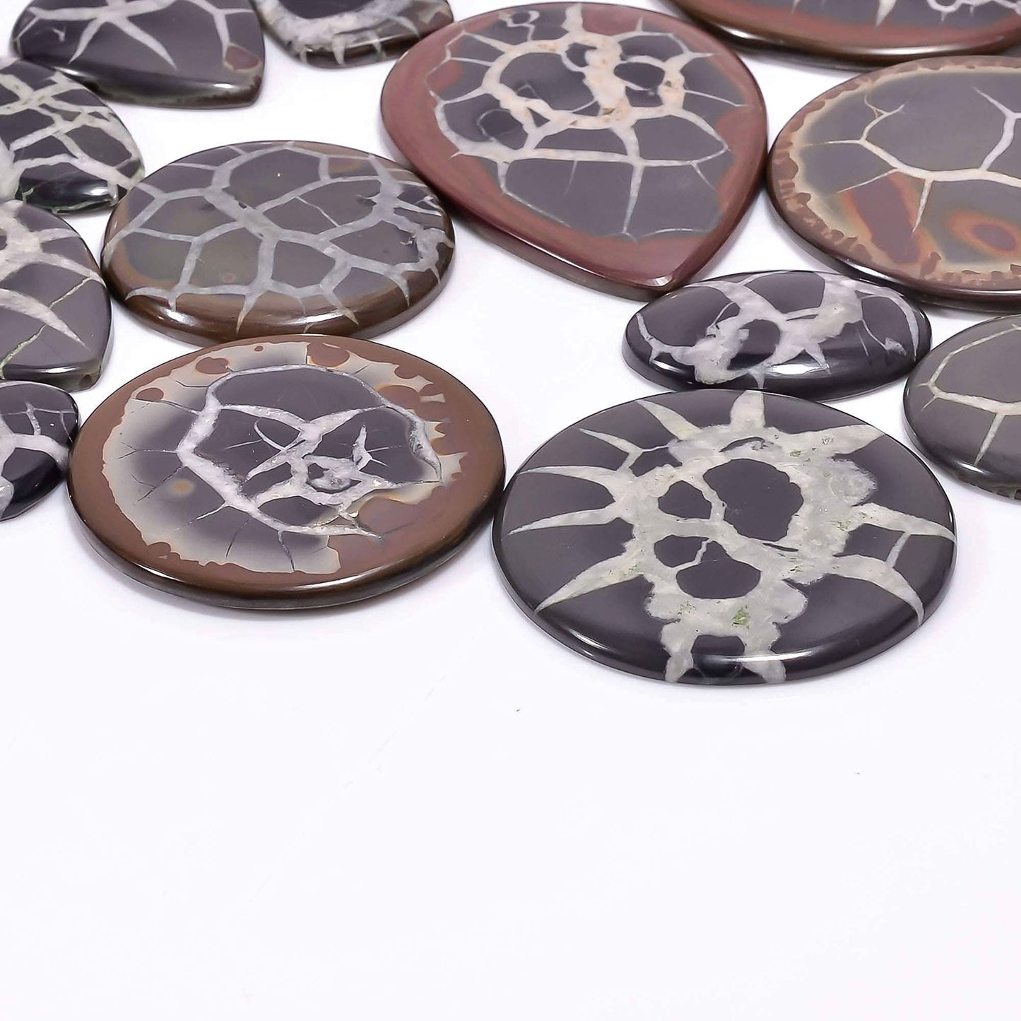 ™ 100 carats Natural Mud Fossil Septarian Gemstone Cabochons Wholesale Lot, Jewelry Making Loose Gemstones Supply, Minreal, DIY, Wire Wrapping, Healing Crystals, Bulk Gemstone Deal 3 to 4pcs