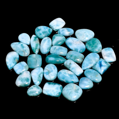100 carats Natural Larimar Gemstones Wholesale Cabochons Lot, Jewelry Making Loose Gemstone, Polished Gems, DIY, Wire Wrapping, Reiki, Wikka, Healing Crystals, Bulk Gemstone Deal 6 to 8pcs