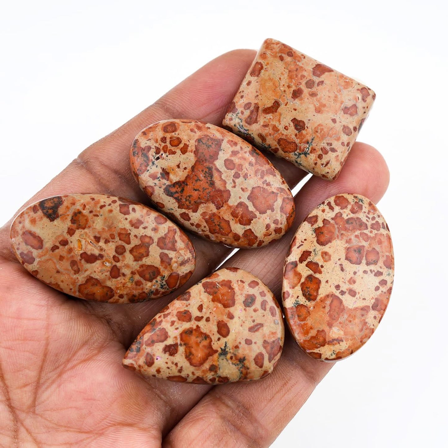 [25-35mm] (3 pcs.) Asteroid Jasper, Mix Shape Gemstones Cabochons, Jewelry Making Loose Gemstone, Polished Gems, DIY, Wire Wrapping, Reiki, Wikka, Healing Crystals, Bulk Gemstone Deal