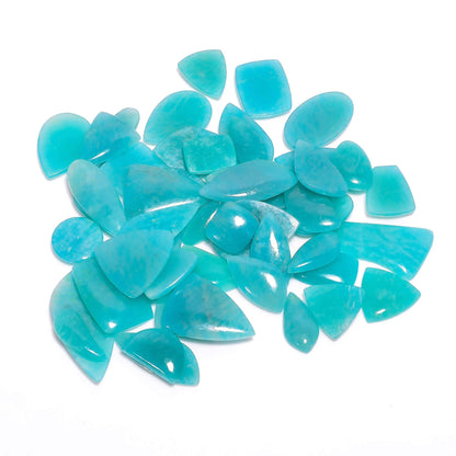 Natural amazonite cabochon wholesale lot for jewelry making 50 carats