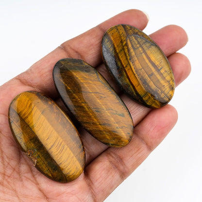 Natural Tiger Eye Cabochons for DIY Jewelry Projects