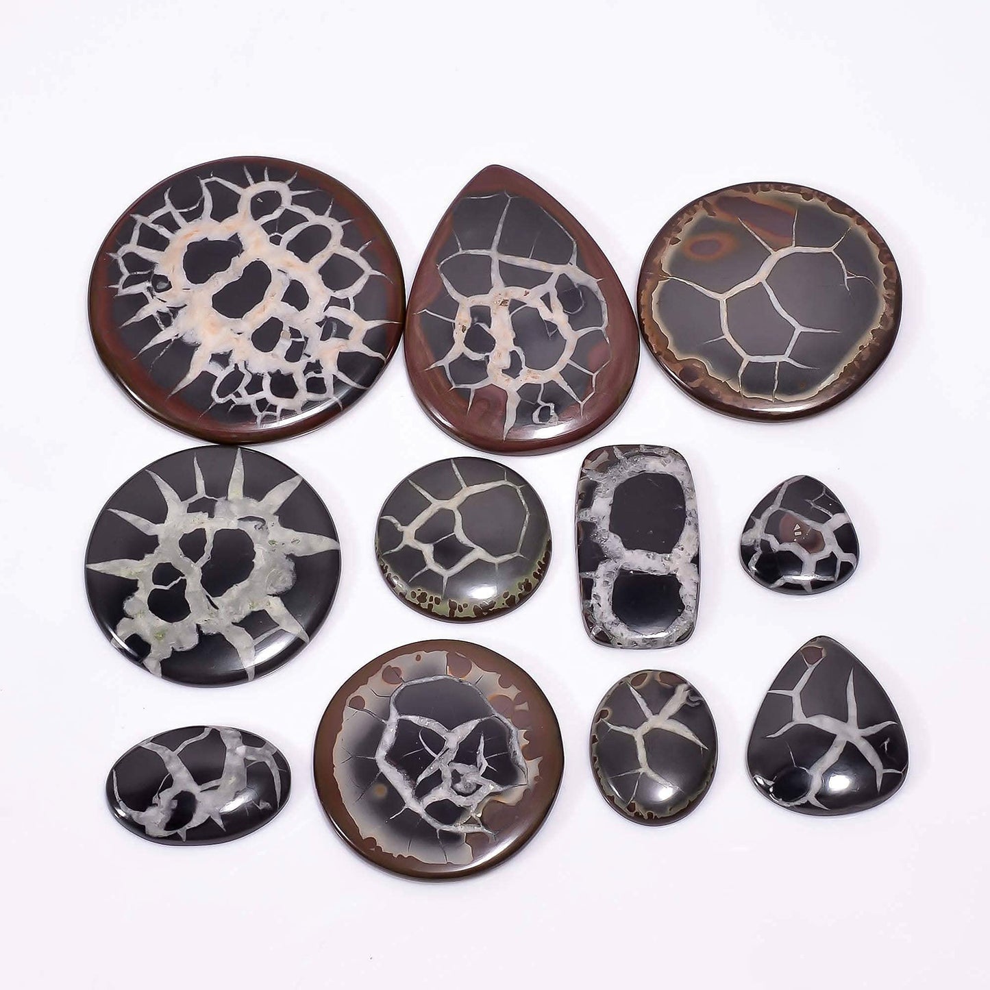 ™ 100 carats Natural Mud Fossil Septarian Gemstone Cabochons Wholesale Lot, Jewelry Making Loose Gemstones Supply, Minreal, DIY, Wire Wrapping, Healing Crystals, Bulk Gemstone Deal 3 to 4pcs