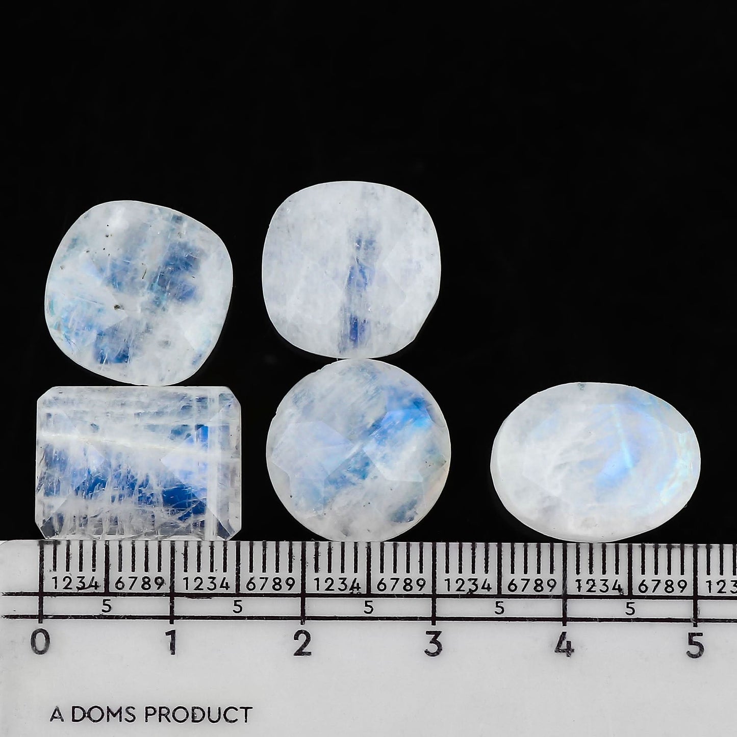Precision Faceted Rainbow Moonstone for Jewelry