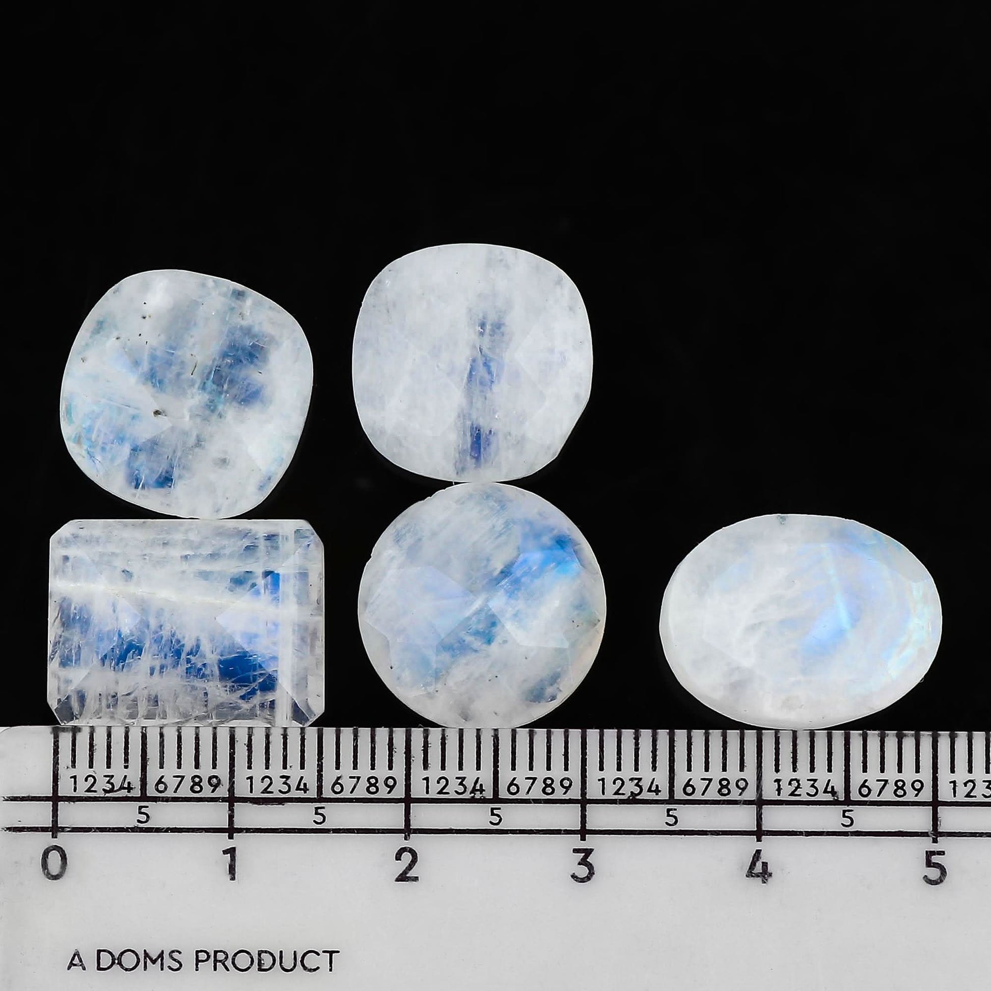 Precision Faceted Rainbow Moonstone for Jewelry