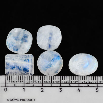 Precision Faceted Rainbow Moonstone for Jewelry