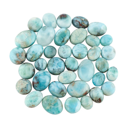 larimar cabochon blue gemstone lot