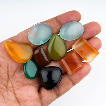 Multi Candy Onyx Mix Shape Gemstones Cabochons(15 pcs.) [15-25mm]