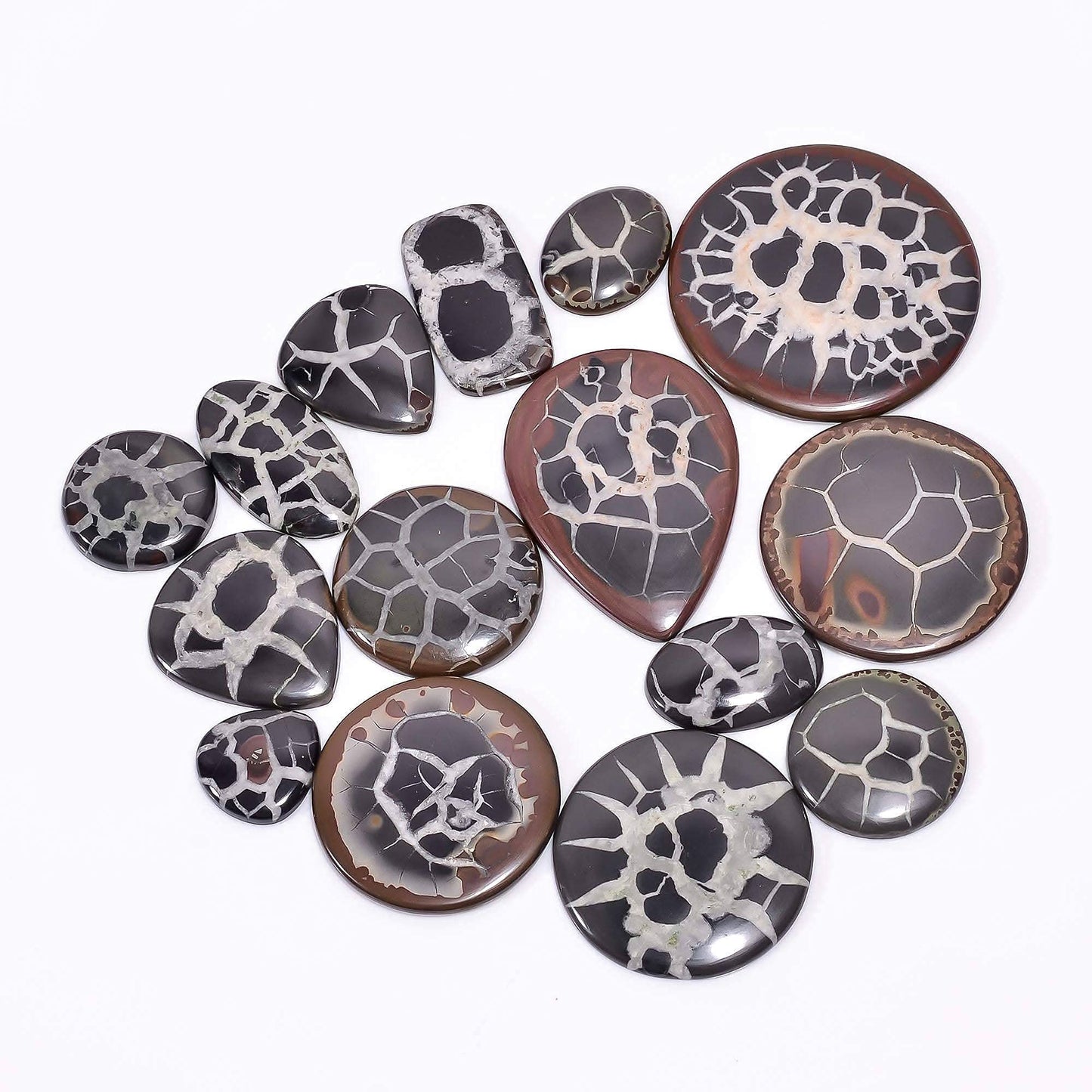 ™ 100 carats Natural Mud Fossil Septarian Gemstone Cabochons Wholesale Lot, Jewelry Making Loose Gemstones Supply, Minreal, DIY, Wire Wrapping, Healing Crystals, Bulk Gemstone Deal 3 to 4pcs